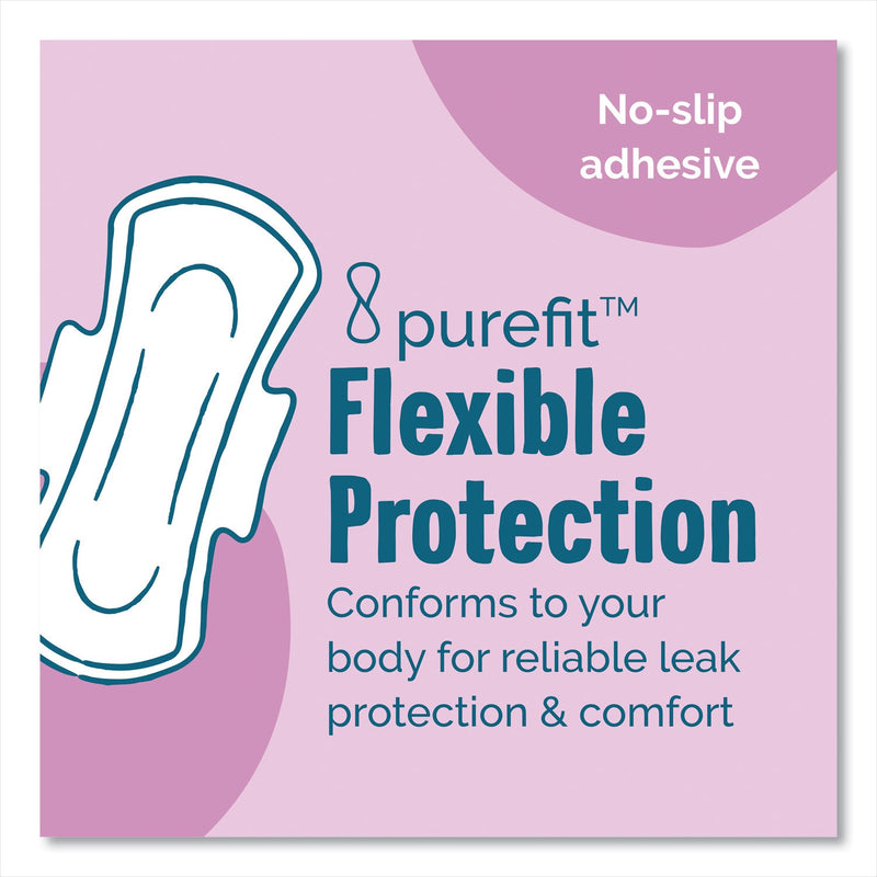 Seventh Generation Chlorine-Free Ultra Thin Pads with Wings, Super Long, 16/Pack, 6 Packs/Carton