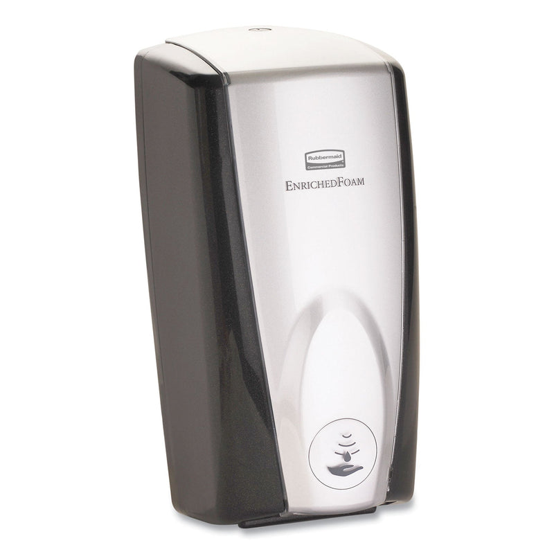 Rubbermaid AutoFoam Touch-Free Dispenser, 1,100 mL, 5.2 x 5.25 x 10.9, Black/Chrome