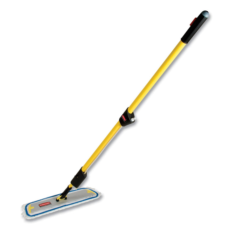 Rubbermaid Flow Finishing System, 18" Wide Nylon Head, 56" Yellow Plastic Handle