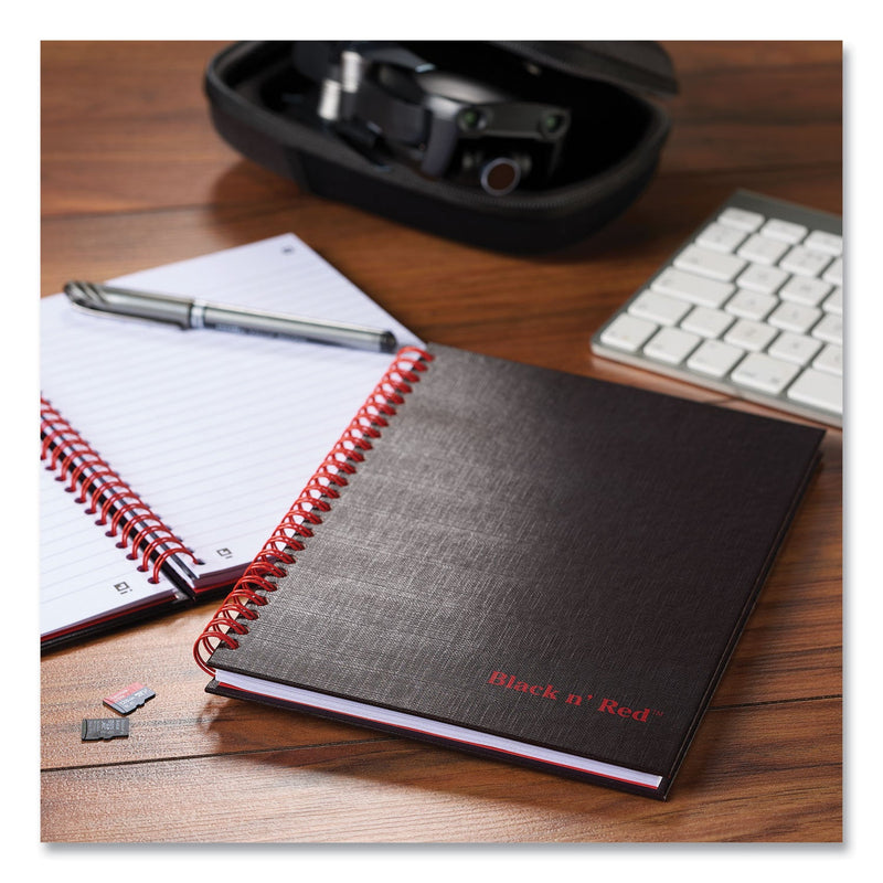 Black n' Red Hardcover Twinwire Notebook, SCRIBZEE Compatible, 1 Subject, Wide/Legal Rule, Black Cover, 9.88 x 6.88, 70 Sheets