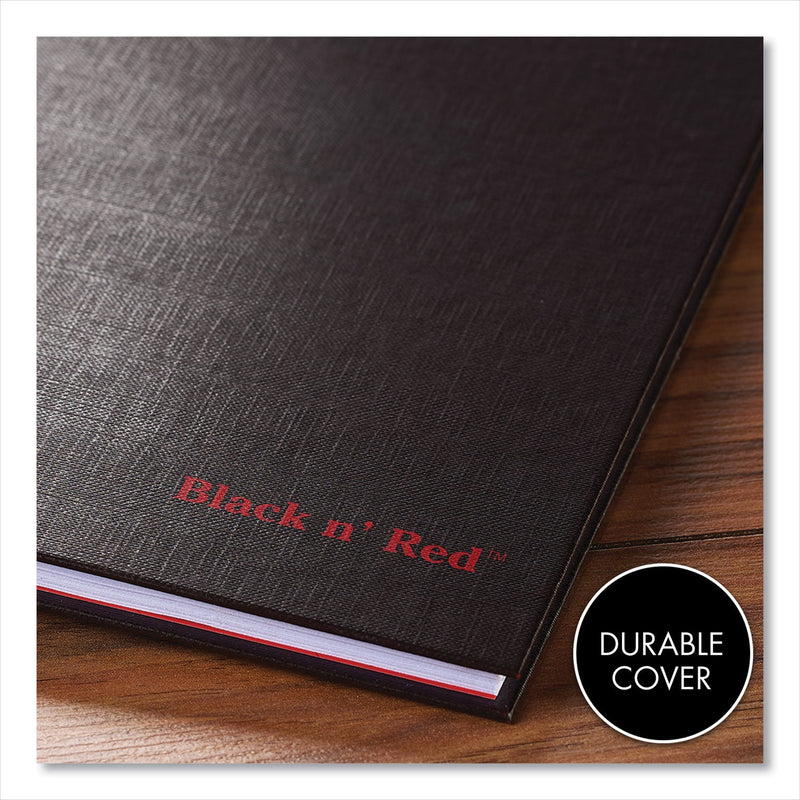Black n' Red Hardcover Twinwire Notebook, SCRIBZEE Compatible, 1 Subject, Wide/Legal Rule, Black Cover, 9.88 x 6.88, 70 Sheets
