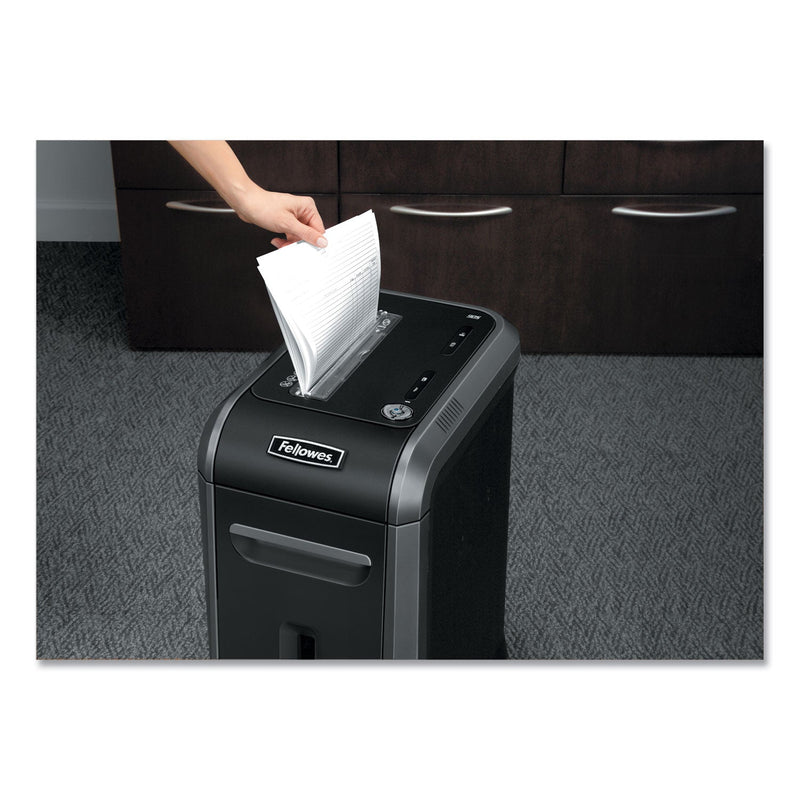 Fellowes Powershred 90S Strip-Cut Shredder, 18 Manual Sheet Capacity