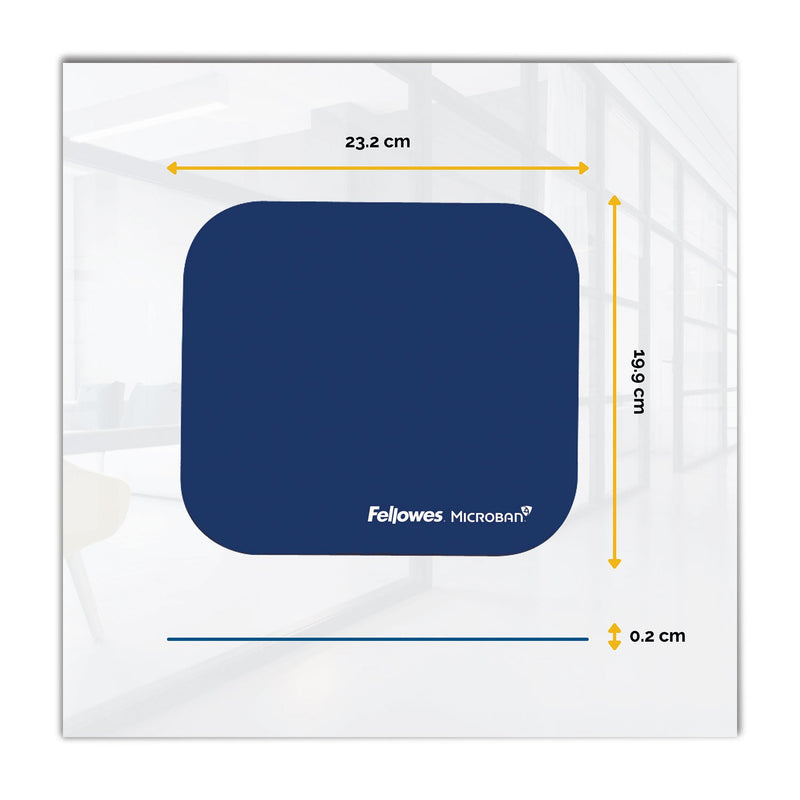 Fellowes Mouse Pad with Microban Protection, 9 x 8, Navy
