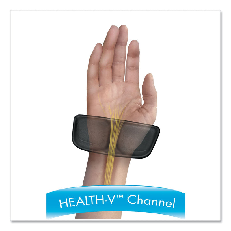 Fellowes Gel Keyboard Palm Support, 18.25 x 3.37, Black