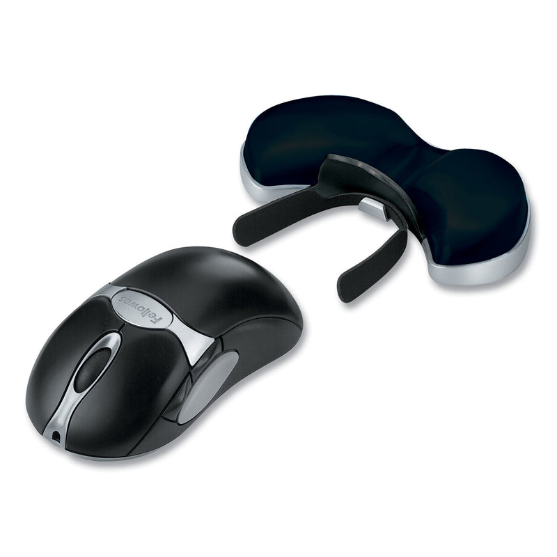 Fellowes Gel Gliding Palm Support with Mouse Pad, 9 x 11, Black