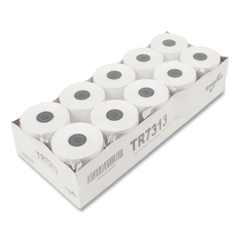 AmerCareRoyal Heat Sensitive Register Rolls, 0.5" Core, 3.13" x 200 ft, White, 30/Carton