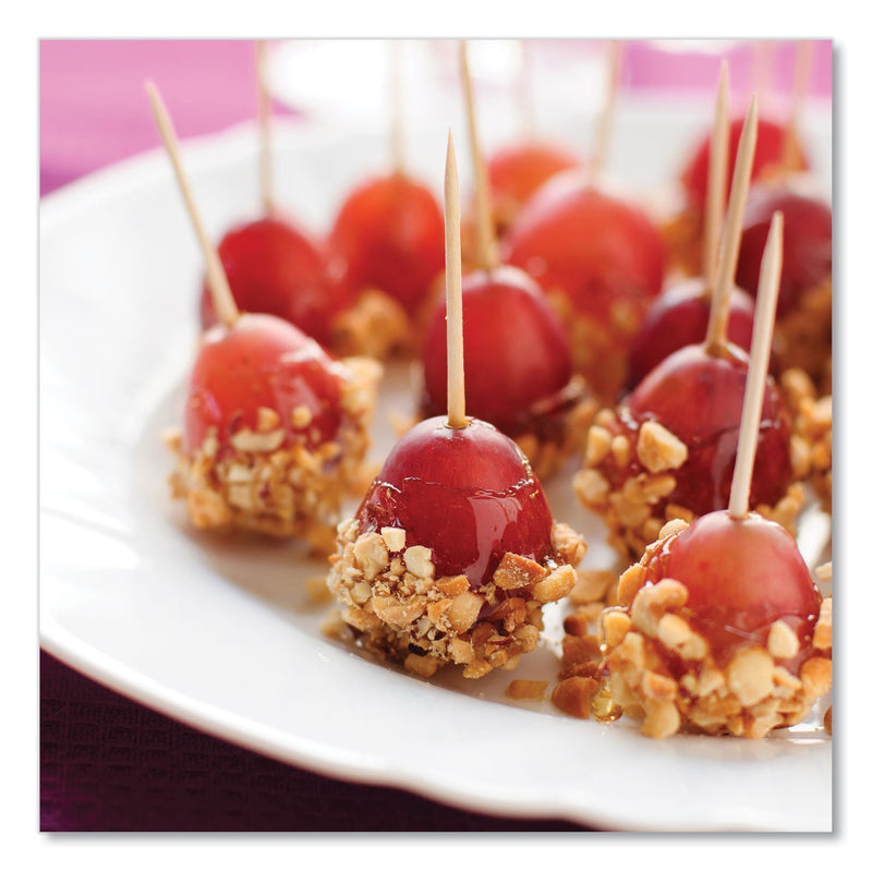 AmerCareRoyal Round Wood Toothpicks, 2.5", Natural, 800/Box, 24 Boxes/Carton