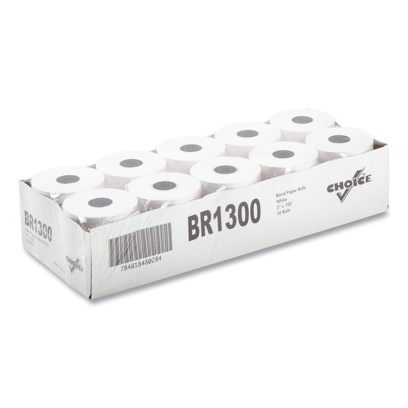 AmerCareRoyal Register Rolls, 3" x 150 ft, White, 30/Carton