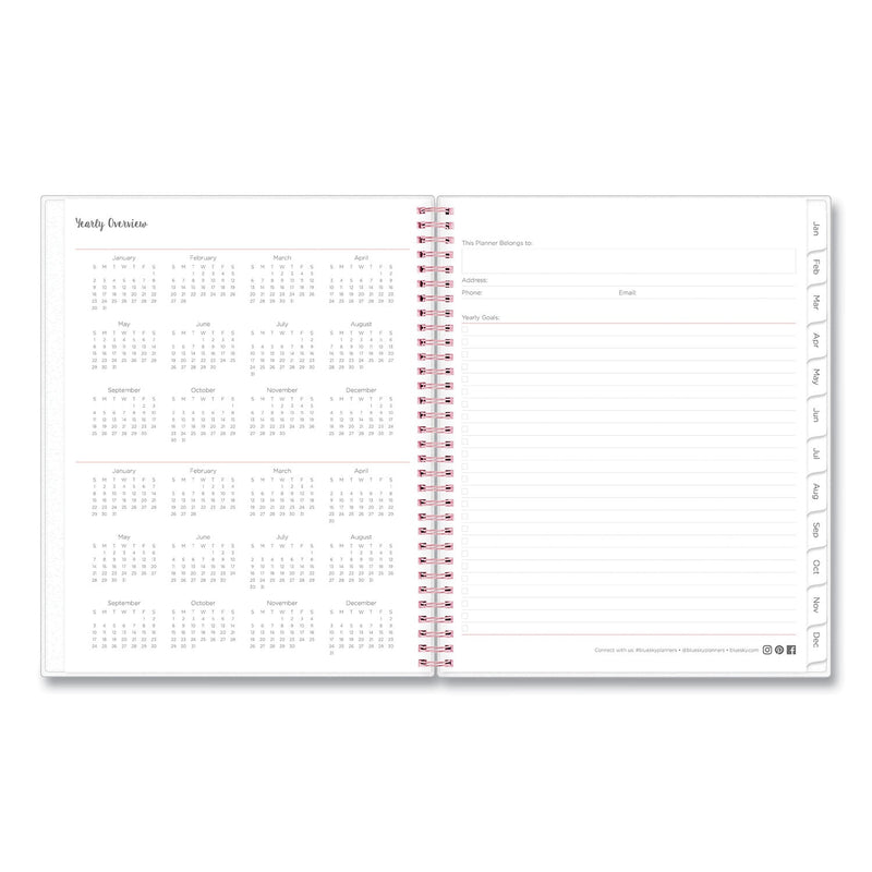 Blue Sky Joselyn Weekly/Monthly Planner, Joselyn Floral Artwork, 11 x 8.5, Pink/Peach/Black Cover, 12-Month (Jan to Dec): 2023