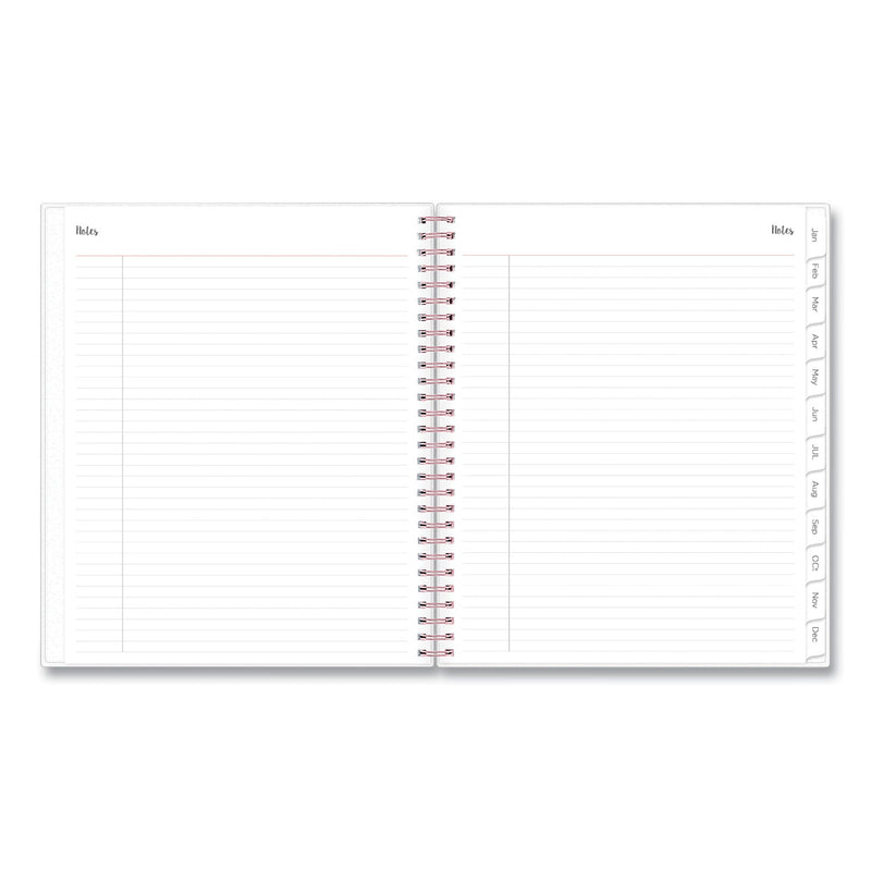 Blue Sky Joselyn Monthly Wirebound Planner, Joselyn Floral Artwork, 10 x 8, Pink/Peach/Black Cover, 12-Month (Jan to Dec): 2023