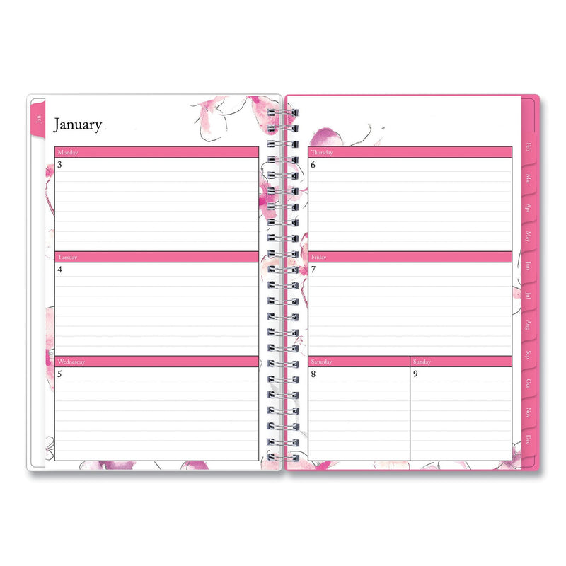 Blue Sky Breast Cancer Awareness Create-Your-Own Cover Weekly/Monthly Planner, Orchid Artwork, 8 x 5, 12-Month (Jan-Dec): 2023