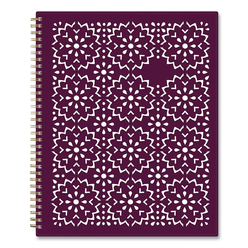 Blue Sky Gili Weekly/Monthly Planner, Gili Jewel Tone Artwork, 11 x 8.5, Plum Cover, 12-Month (Jan to Dec): 2023