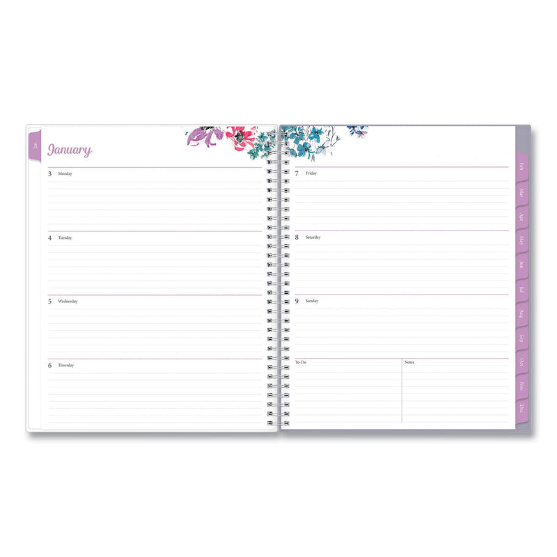 Blue Sky Laila Create-Your-Own Cover Weekly/Monthly Planner, Wildflower Artwork, 11 x 8.5, Purple/Blue/Pink, 12-Month (Jan-Dec): 2023