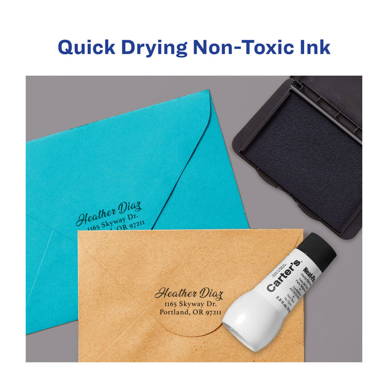 Carter's Pre-Inked Felt Stamp Pad, 6.25" x 3.25", Black