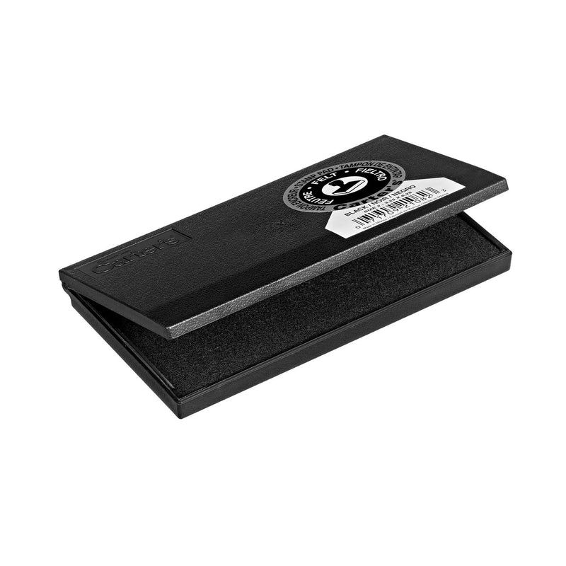Carter's Pre-Inked Felt Stamp Pad, 6.25" x 3.25", Black