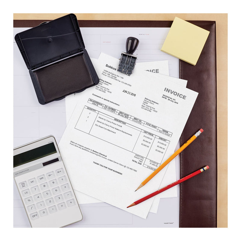 Carter's Pre-Inked Micropore Stamp Pad, 4.25" x 2.75", Black