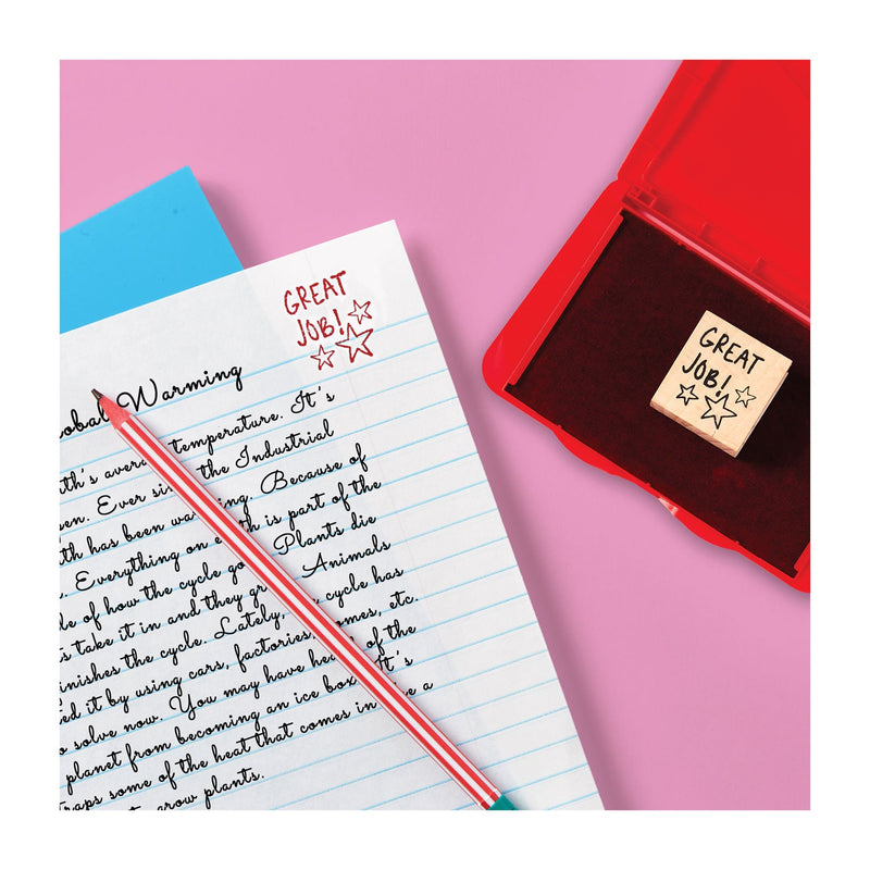 Carter's Pre-Inked Felt Stamp Pad, 4.25" x 2.75", Red