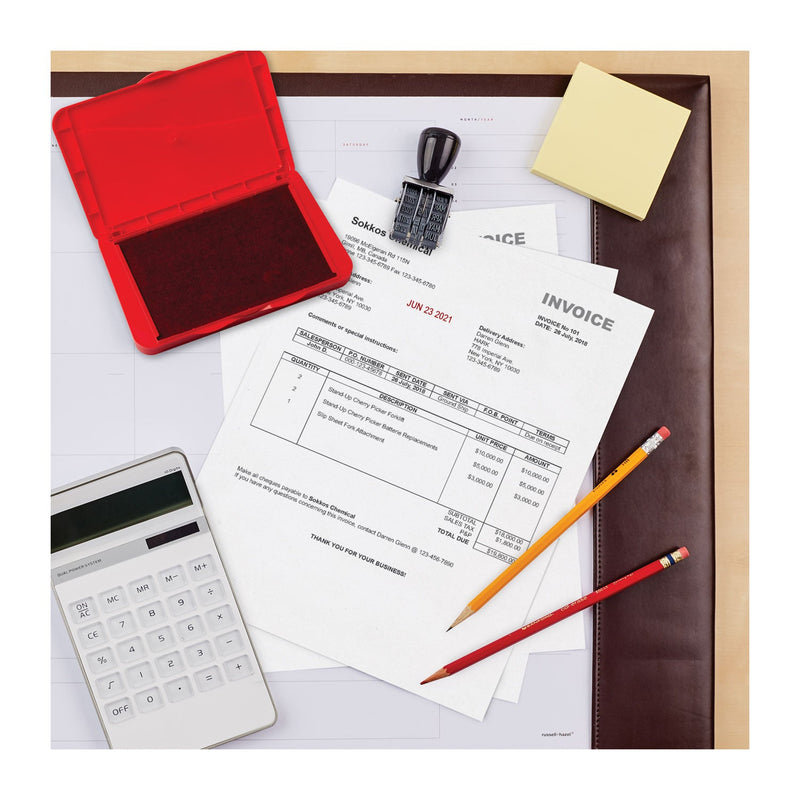 Carter's Pre-Inked Felt Stamp Pad, 4.25" x 2.75", Red