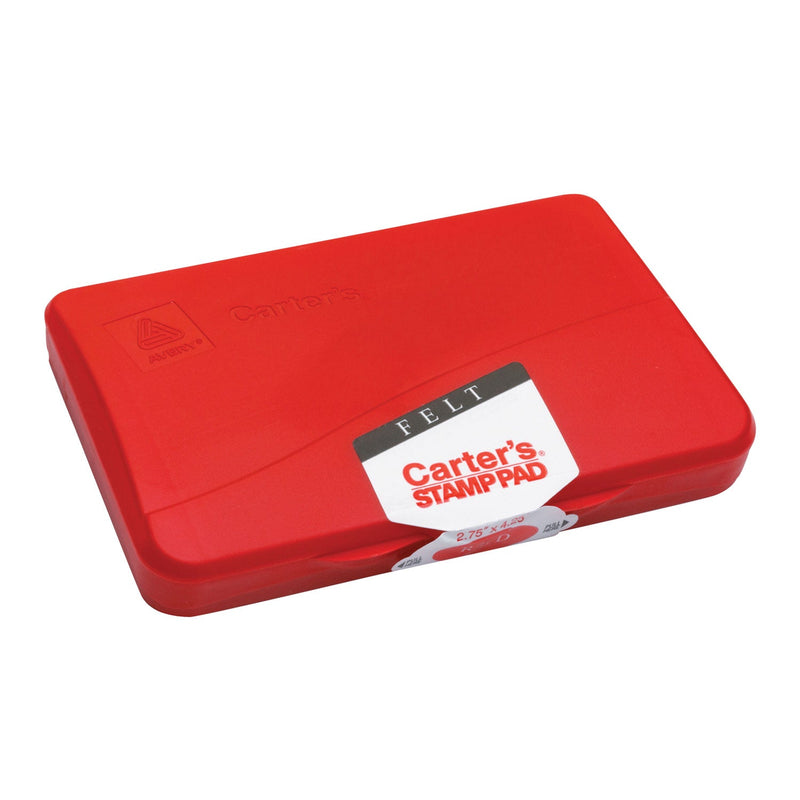 Carter's Pre-Inked Felt Stamp Pad, 4.25" x 2.75", Red
