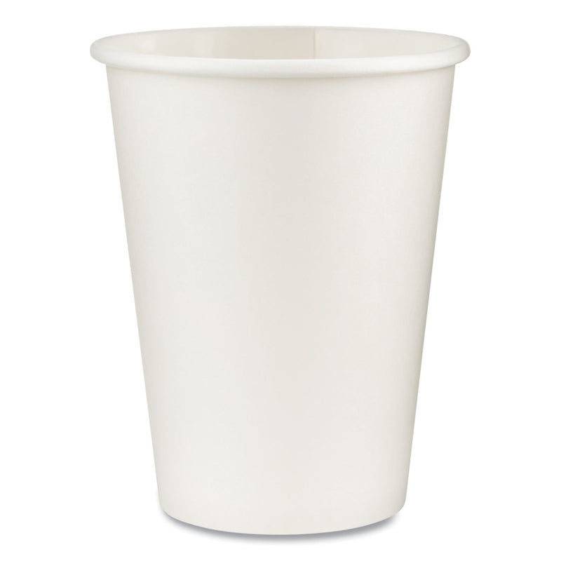 Dixie Paper Hot Cups, 12 oz, White, 50/Sleeve, 20 Sleeves/Carton
