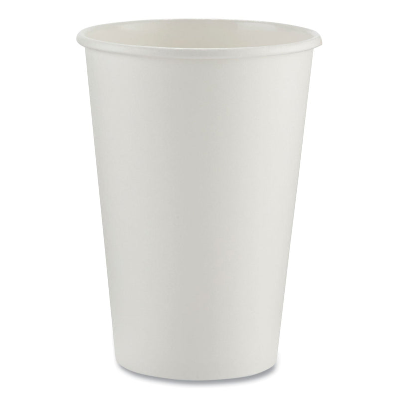 Dixie Paper Hot Cups, 16 oz, White, 50/Sleeve, 20 Sleeves/Carton