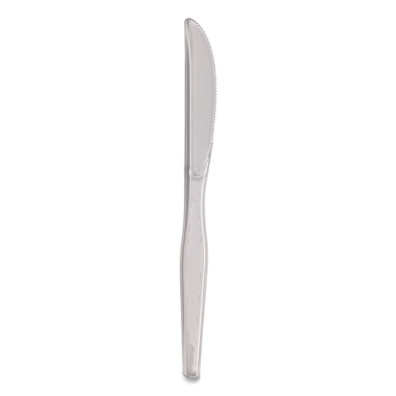 Dixie Heavyweight Polystyrene Cutlery, Knives, Clear, 1,000/Carton