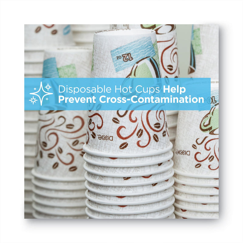 Dixie PerfecTouch Hot/Cold Cups, 12 oz, White, 50/Bag, 20 Bags/Carton
