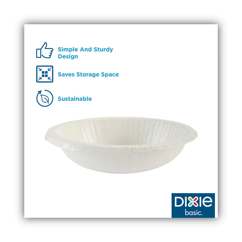 Dixie Everyday Disposable Dinnerware, Individually Wrapped, Bowl, 12 oz, White, 500/Carton