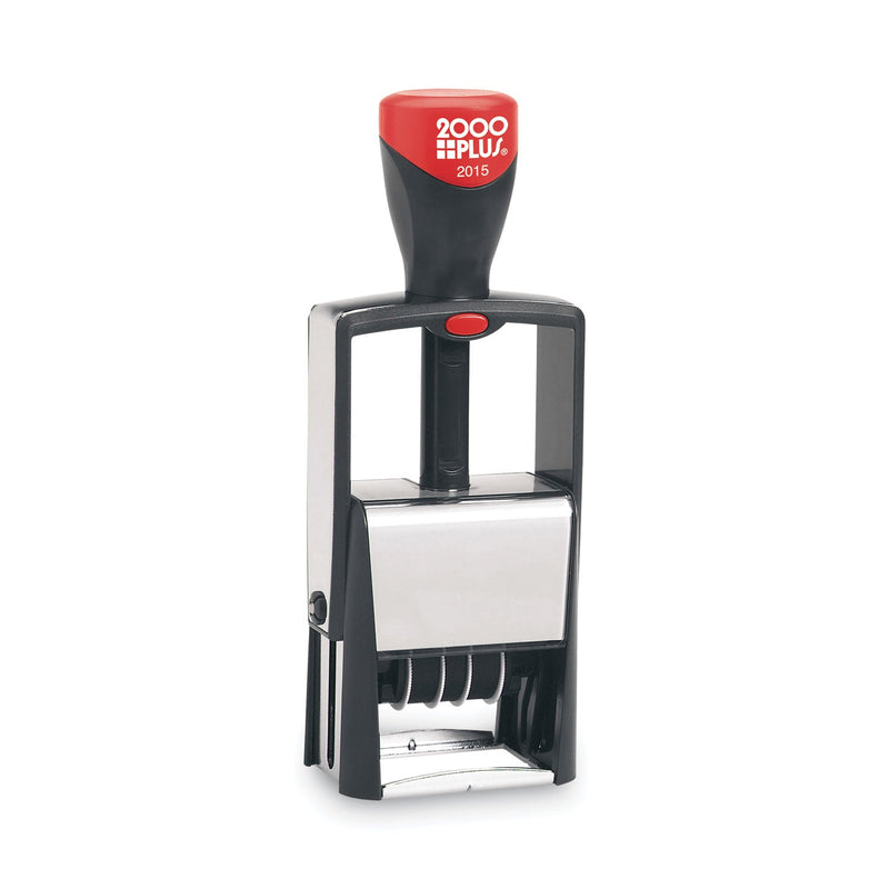 COSCO 2000PLUS Self-Inking Heavy-Duty Line Dater with Microban, 1.25 x 0.63, Black