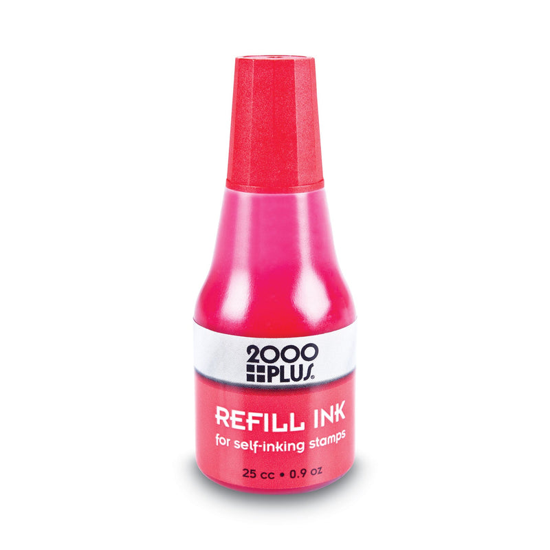 COSCO 2000PLUS Self-Inking Refill Ink, 0.9 oz. Bottle, Red