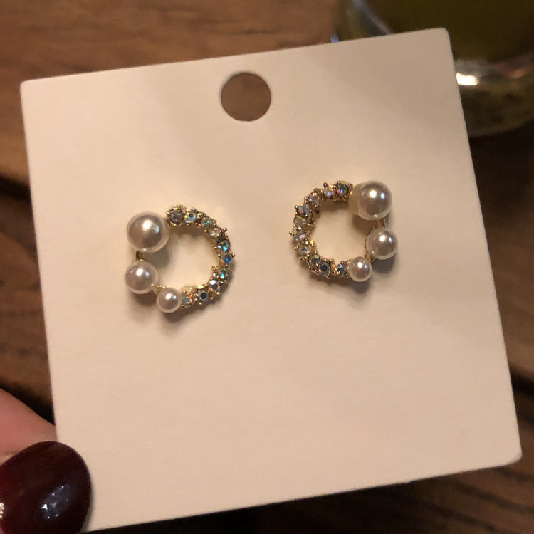 Imitate Pearl Flower Earrings