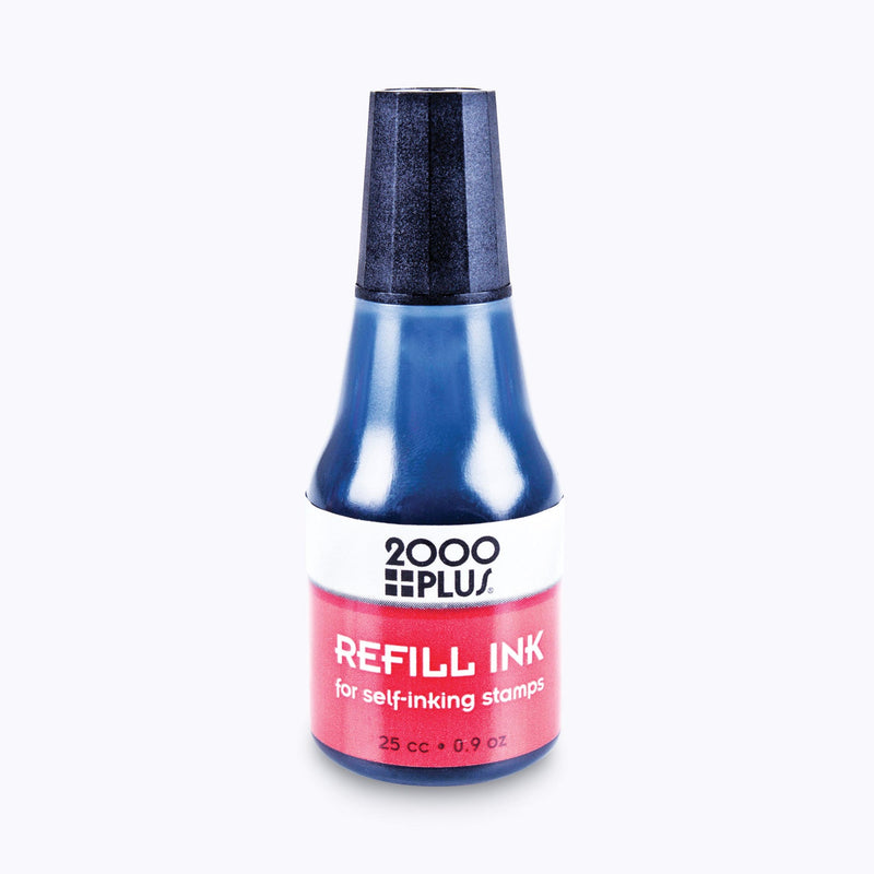 COSCO 2000PLUS Self-Inking Refill Ink, 0.9 oz. Bottle, Black