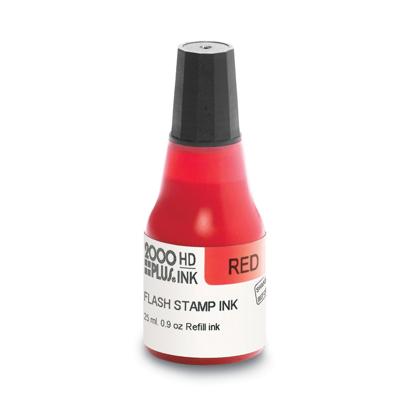COSCO 2000PLUS Pre-Ink High Definition Refill Ink, Red, 0.9 oz Bottle, Red