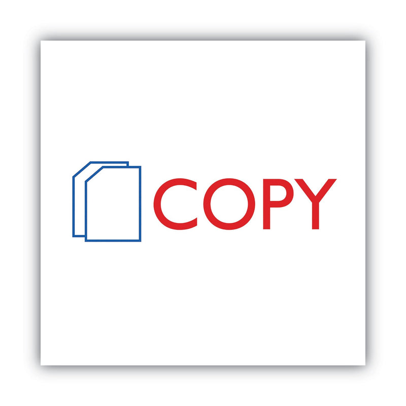 ACCUSTAMP2 Pre-Inked Shutter Stamp, Red/Blue, COPY, 1.63 x 0.5