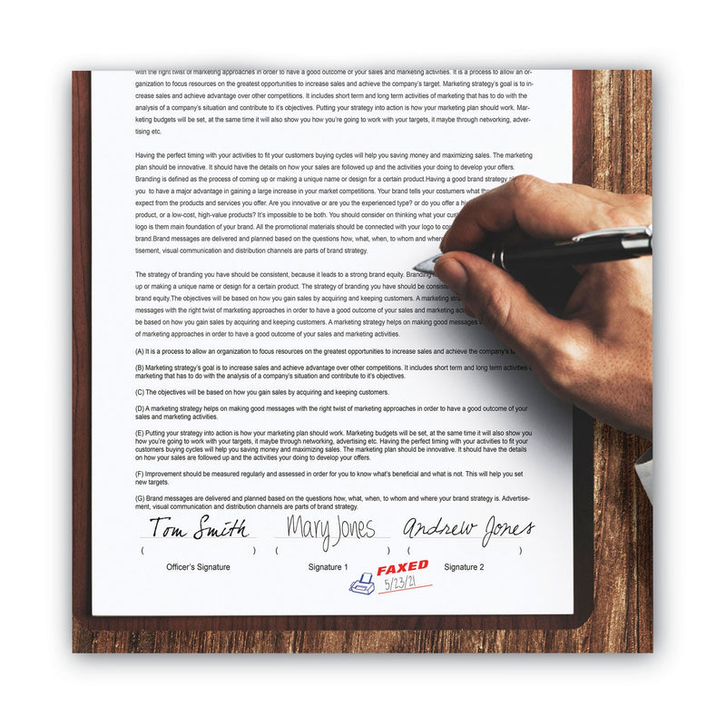 ACCUSTAMP2 Pre-Inked Shutter Stamp, Red/Blue, FAXED, 1.63 x 0.5