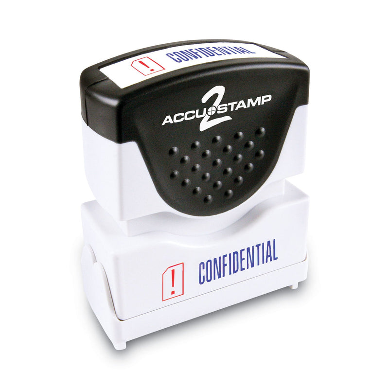 ACCUSTAMP2 Pre-Inked Shutter Stamp, Red/Blue, CONFIDENTIAL, 1.63 x 0.5