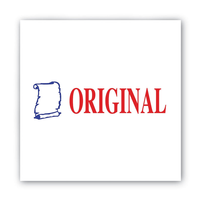 ACCUSTAMP2 Pre-Inked Shutter Stamp, Red/Blue, ORIGINAL, 1.63 x 0.5