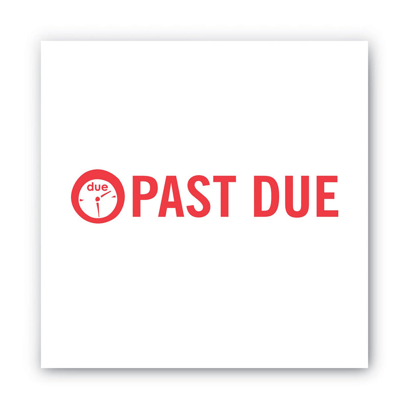 ACCUSTAMP2 Pre-Inked Shutter Stamp, Red, PAST DUE, 1.63 x 0.5