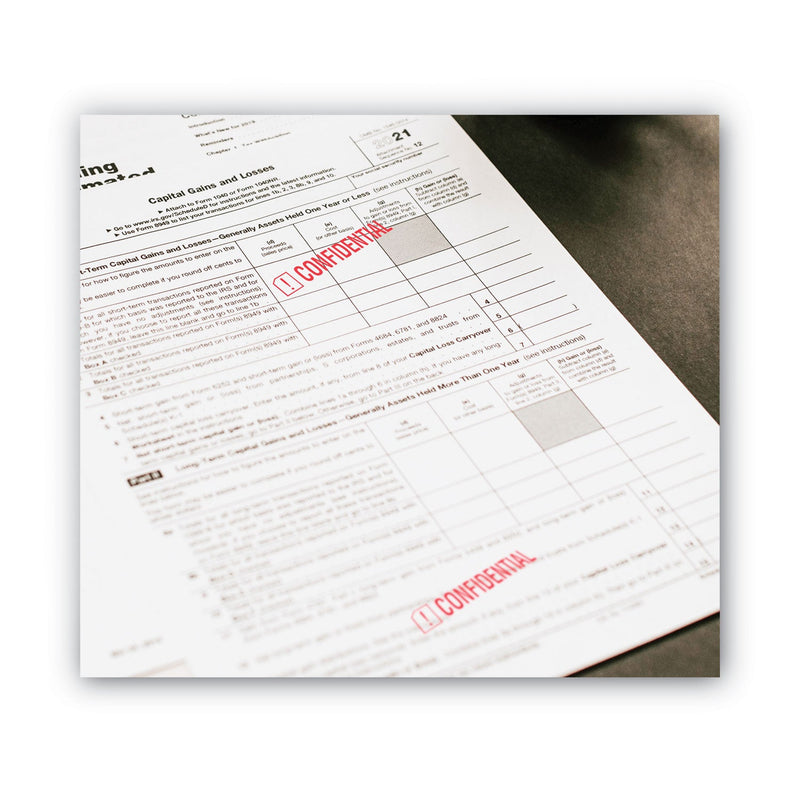 ACCUSTAMP2 Pre-Inked Shutter Stamp, Red, CONFIDENTIAL, 1.63 x 0.5