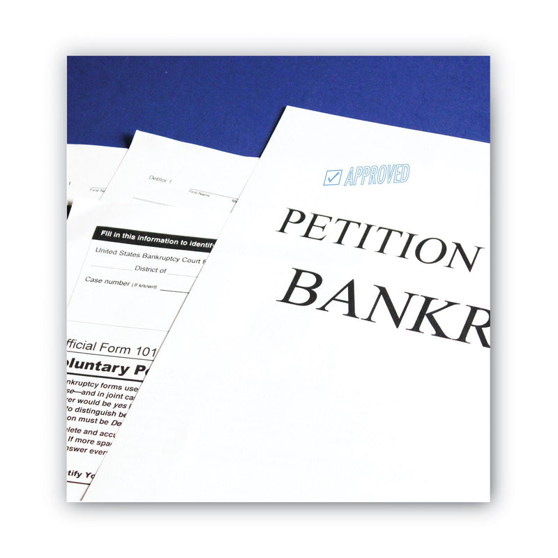 ACCUSTAMP2 Pre-Inked Shutter Stamp, Blue, APPROVED, 1.63 x 0.5