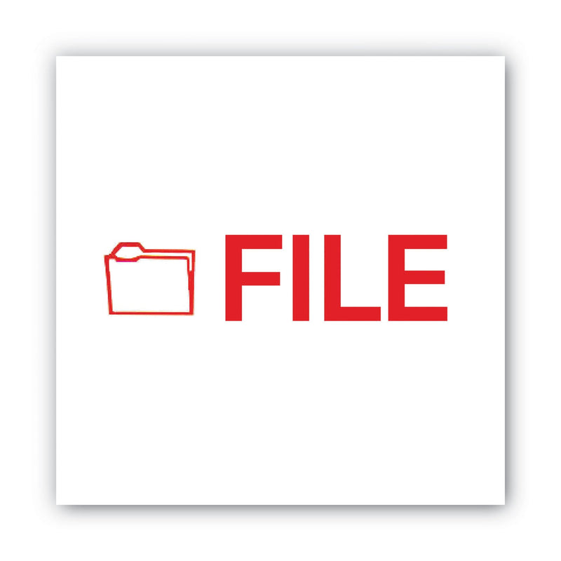 ACCUSTAMP2 Pre-Inked Shutter Stamp, Red, FILE,.63 x 0.5