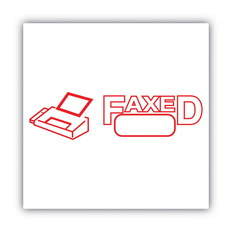 ACCUSTAMP2 Pre-Inked Shutter Stamp, Red, FAXED, 1.63 x 0.5