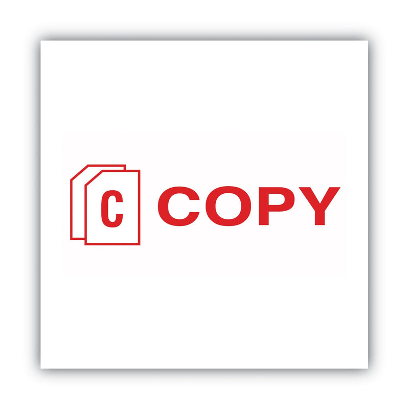 ACCUSTAMP2 Pre-Inked Shutter Stamp, Red, COPY, 1.63 x 0.5