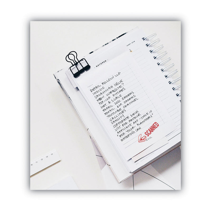 ACCUSTAMP2 Pre-Inked Shutter Stamp, Red, SCANNED, 1.63 x 0.5