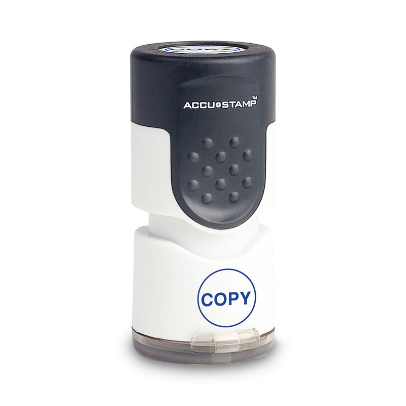 ACCUSTAMP Pre-Inked Round Stamp, COPY, 0.63" dia, Blue