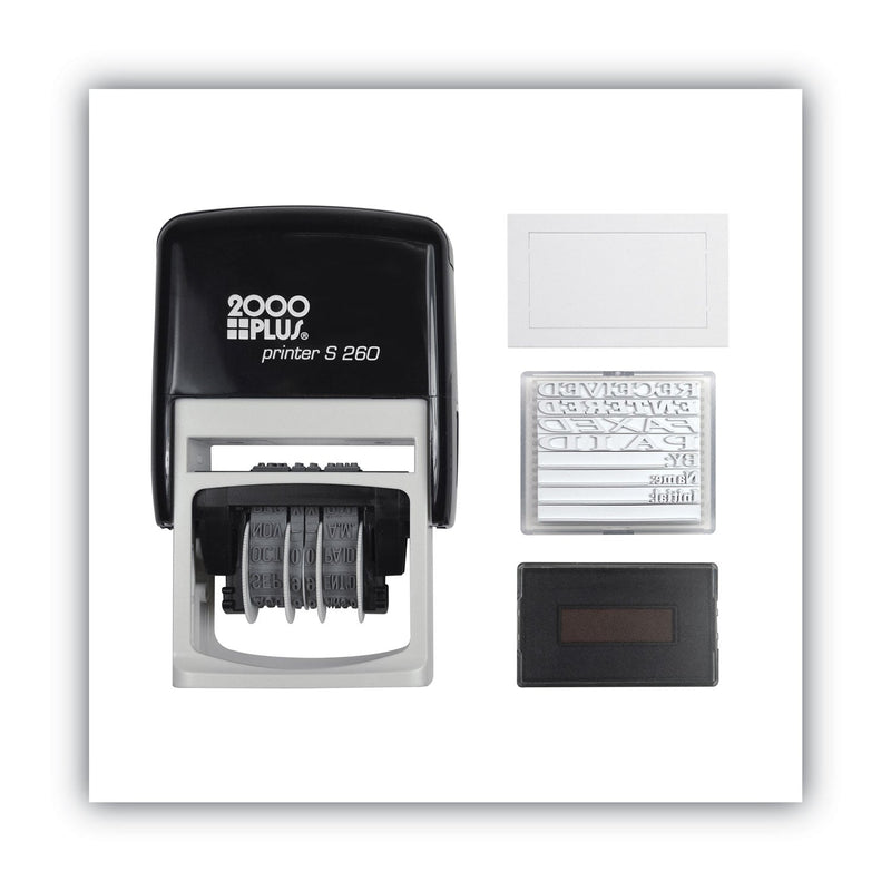 COSCO 2000PLUS Economy Message Dater, 4 Messages, Red/Blue, 1.75 x 0.94