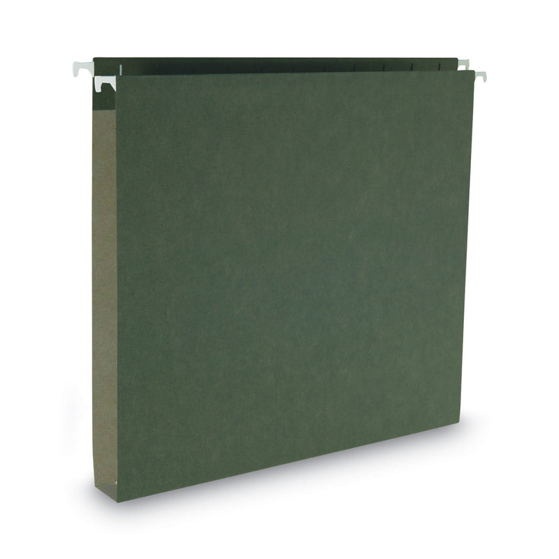 Smead Box Bottom Hanging File Folders, 1" Capacity, Legal Size, Standard Green, 25/Box