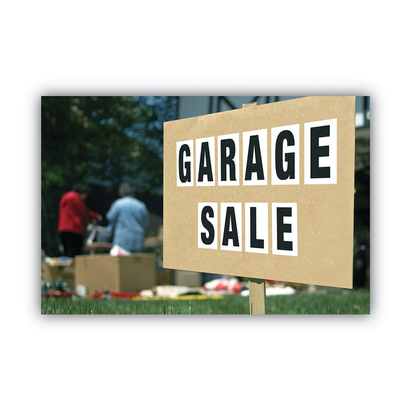 COSCO Letters, Numbers and Symbols, Self Adhesive, Black, 2"h, 84 Characters