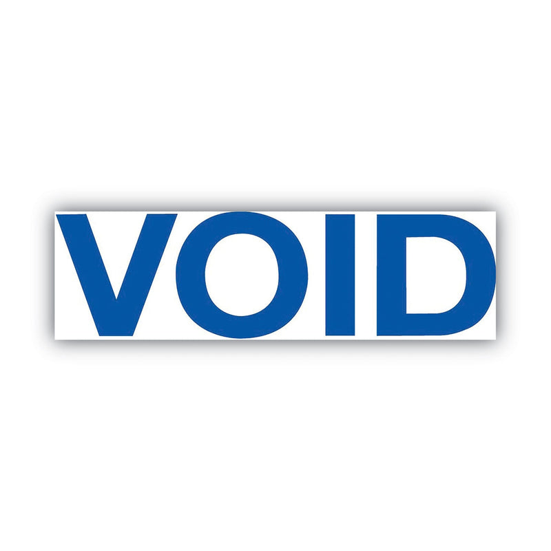 COSCO 2000PLUS Green Line Message Stamp, Void, 1.5 x 0.56, Blue