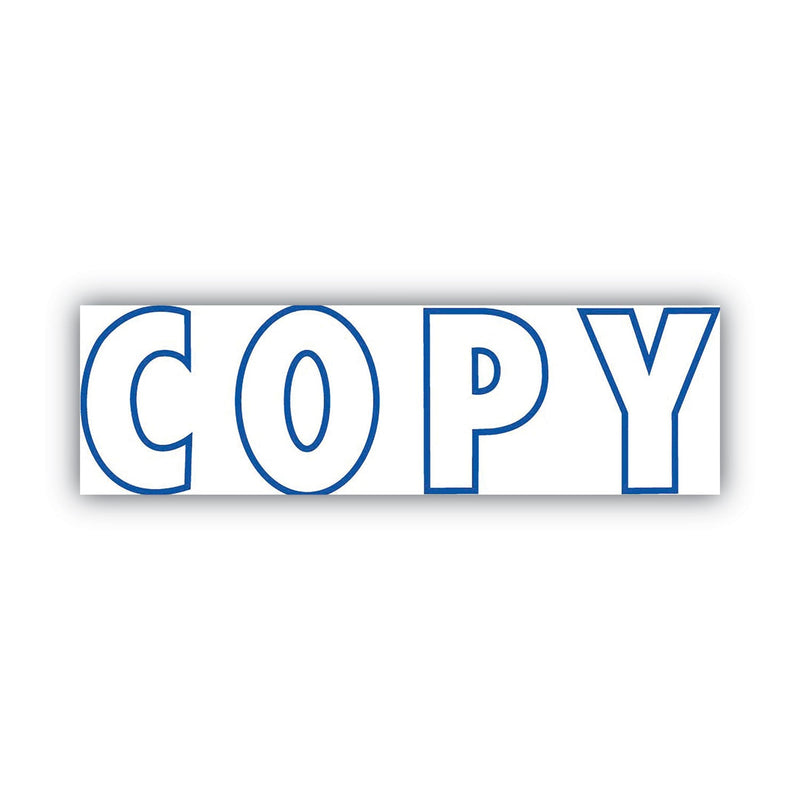 COSCO 2000PLUS Green Line Message Stamp, Copy, 1.5 x 0.56, Blue